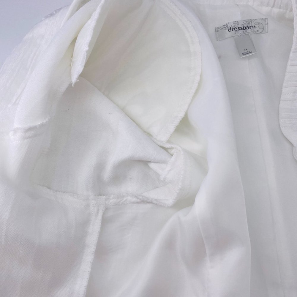 Dress Barn Textured White with Sheen Blazer - Picture 7 of 8